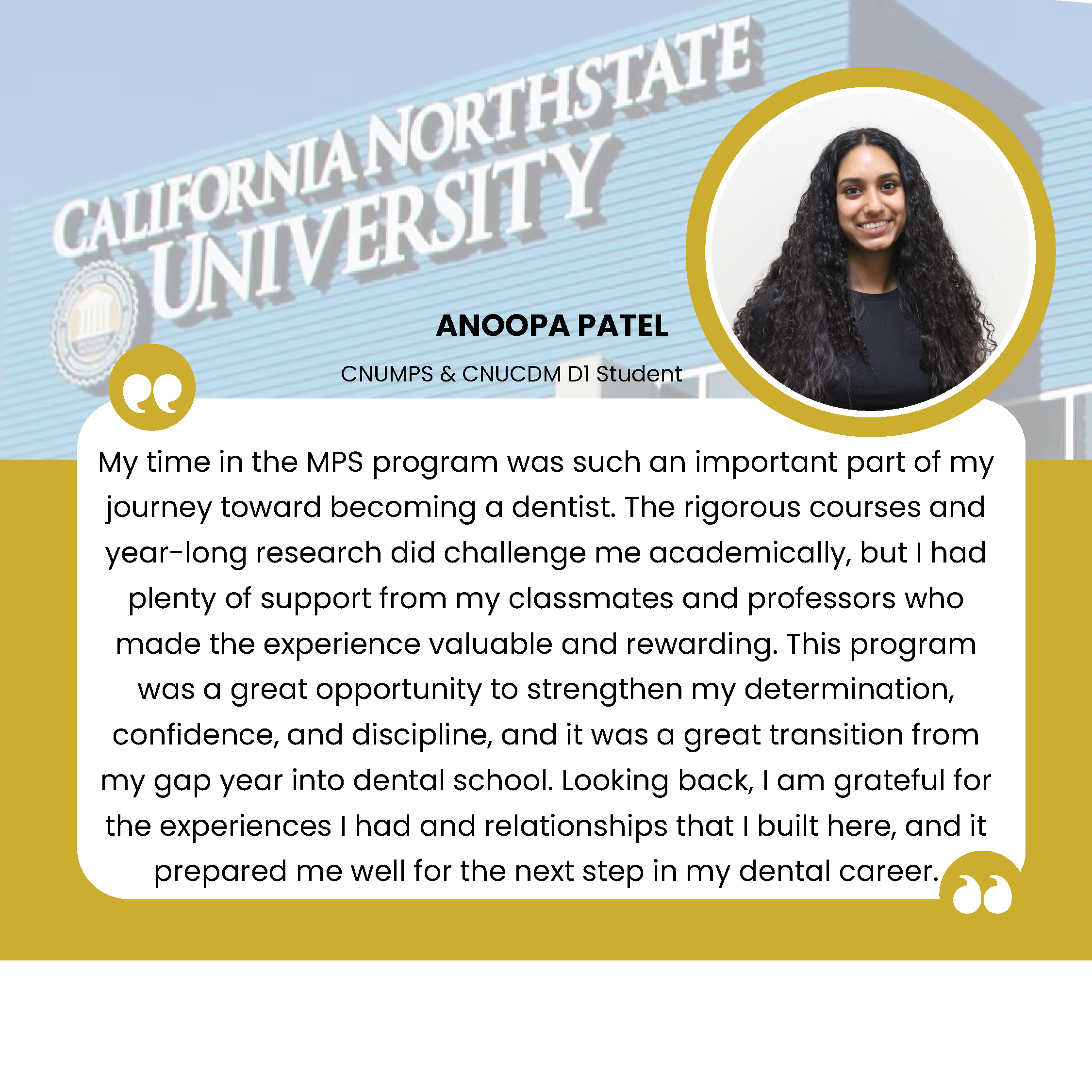 Anoopa Patel testimonial
